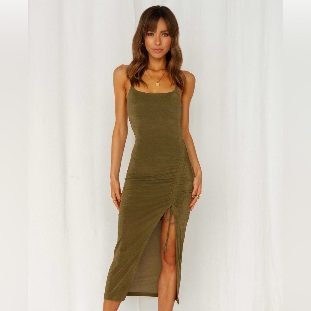 Hello Molly Olive Midi Dress